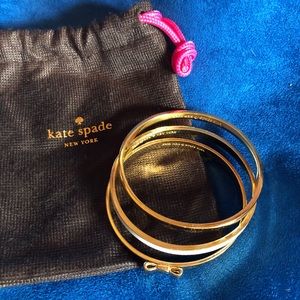 Kate Spade bangle bracelets. Set of 3